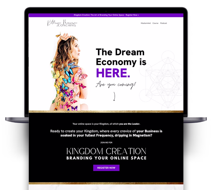 Kathryn Morrison Coaching Website Redesign on Kajabi