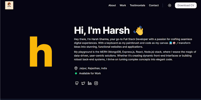 Portfolio Website for Developer