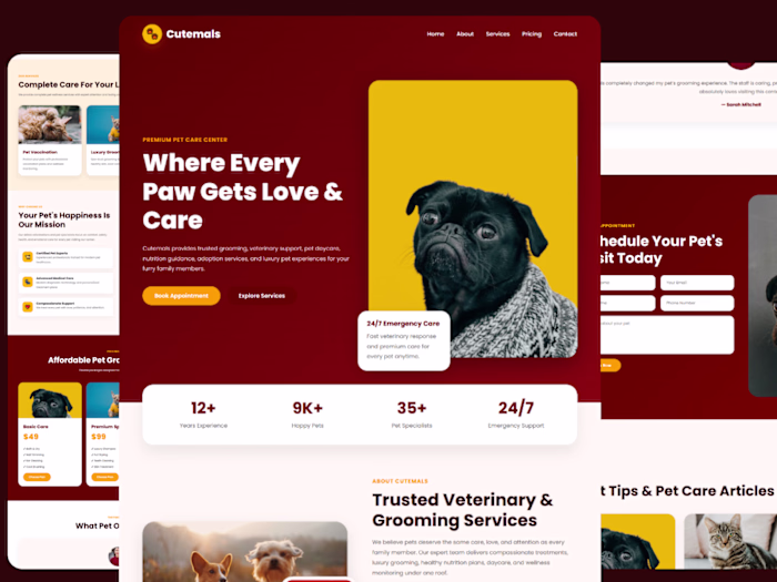 Expert UI Designer Needed for Pet Care Website Project
