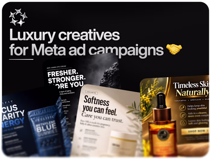 High-end Meta ad concept for