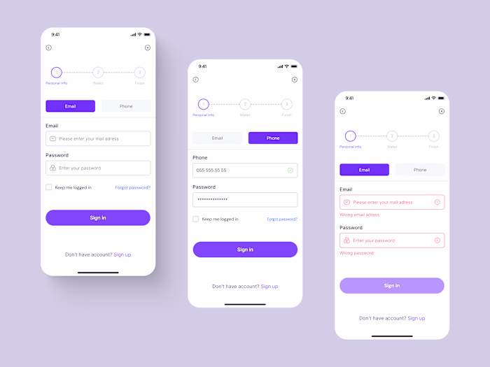 Log in and Register/ Daily UI