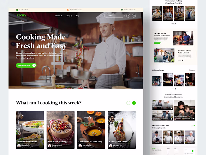 Recipy  - Website Design