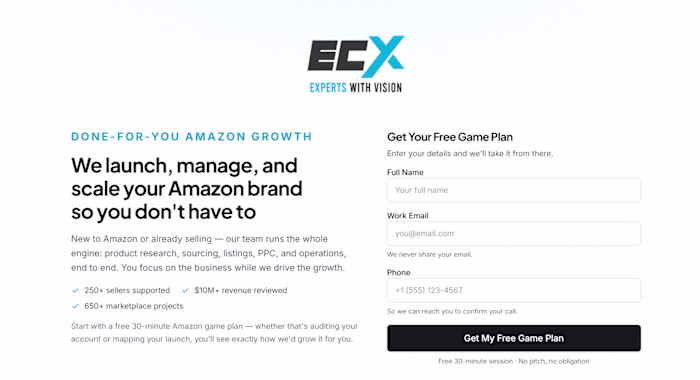 EcomXprt - 3-Step Amazon Lead Gen Funnel