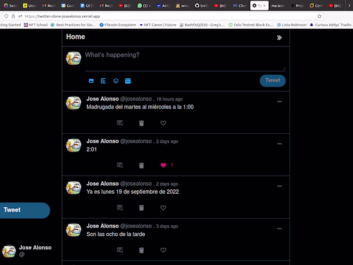 Twitter clone