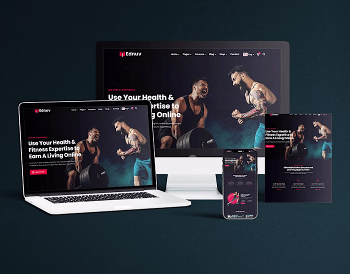 Gym Fitness Elementor WordPress / WordPress Website .