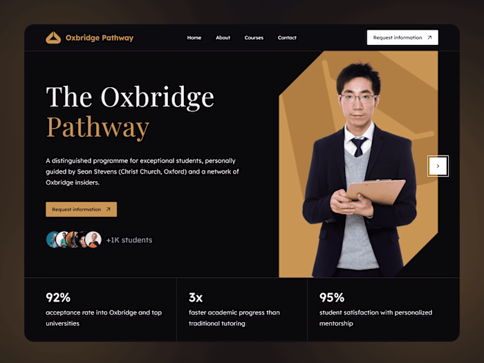 Landing Page – Oxbridge Pathway