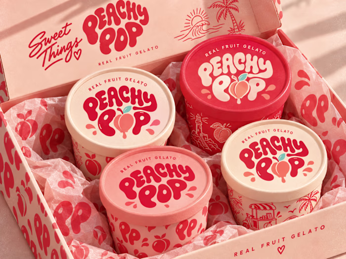 Brand Identity & Packaging Design - Peachy Pop 