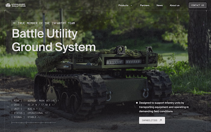 Design concept for Unmanned Solutions
Defense