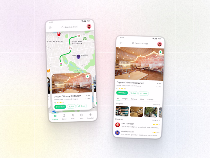 Maps App UI Design