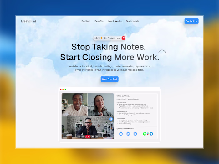 Meetmind - B2B saas Web Design