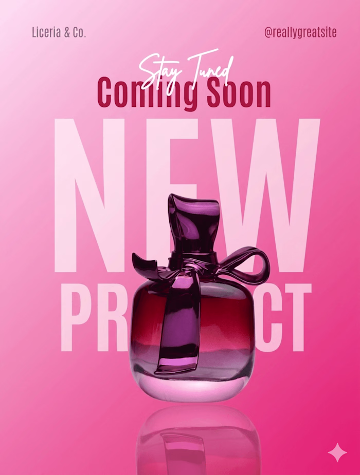 Perfume Product Poster Design — Recreation