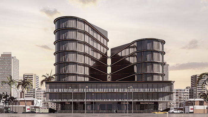 Futuristic Hotel Facade | Exterior