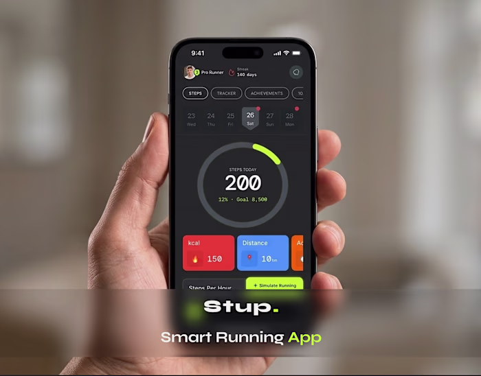 STUP — Smart Running & Tracking App | UI/UX Case Study