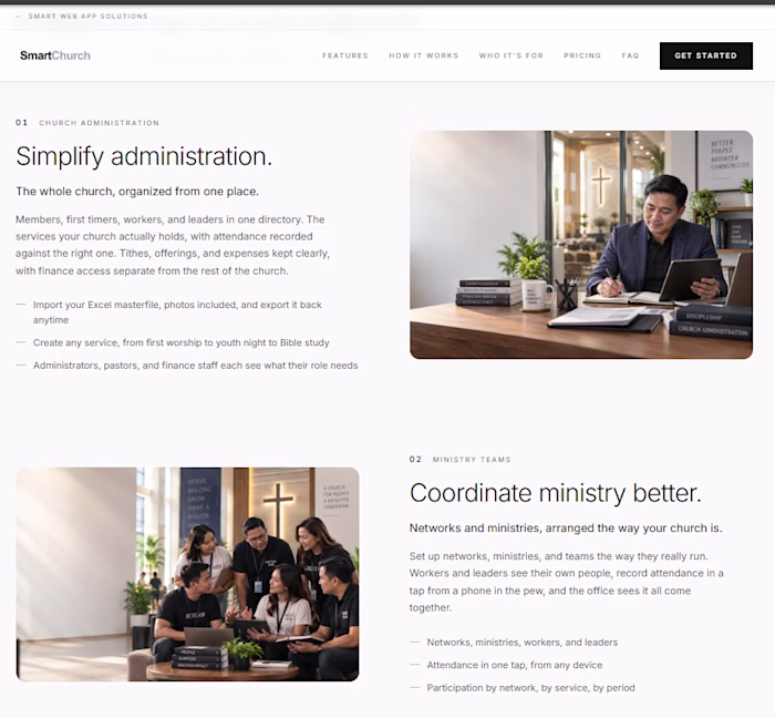 Multi-Tenant Church Management SaaS (Next.js, React, Supabase)