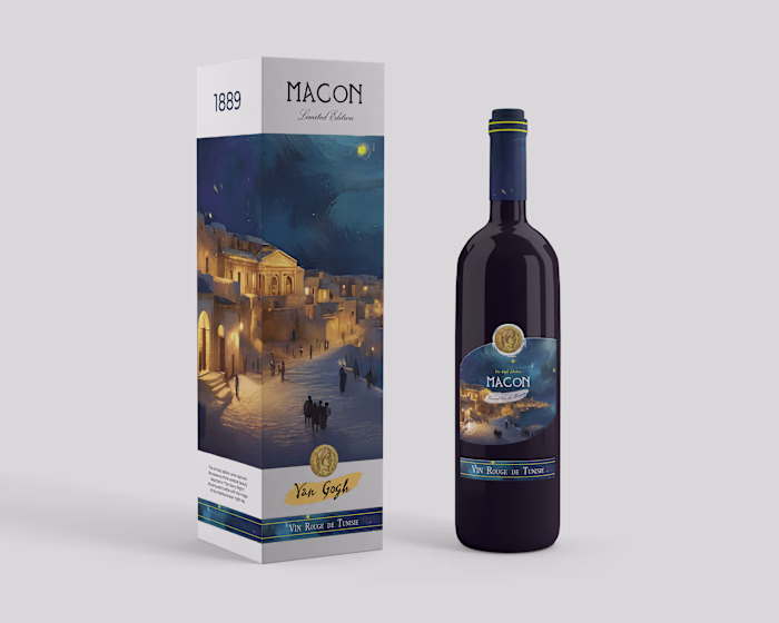 Van Gogh Inspired Wine Packaging Design :: Behance