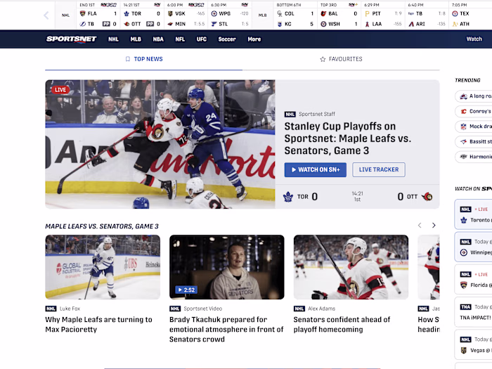 News, Scores and Live Streaming