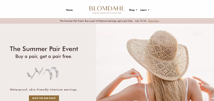 Blomdahl Shopify Store Development