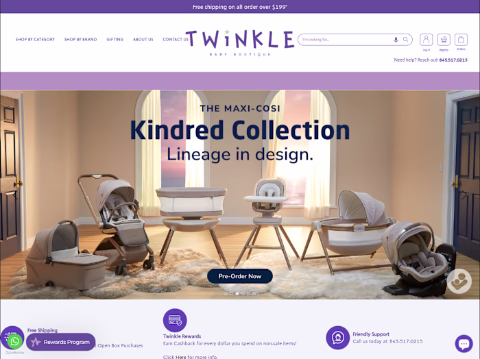 Development of Shop Twinkle Baby E-commerce Website