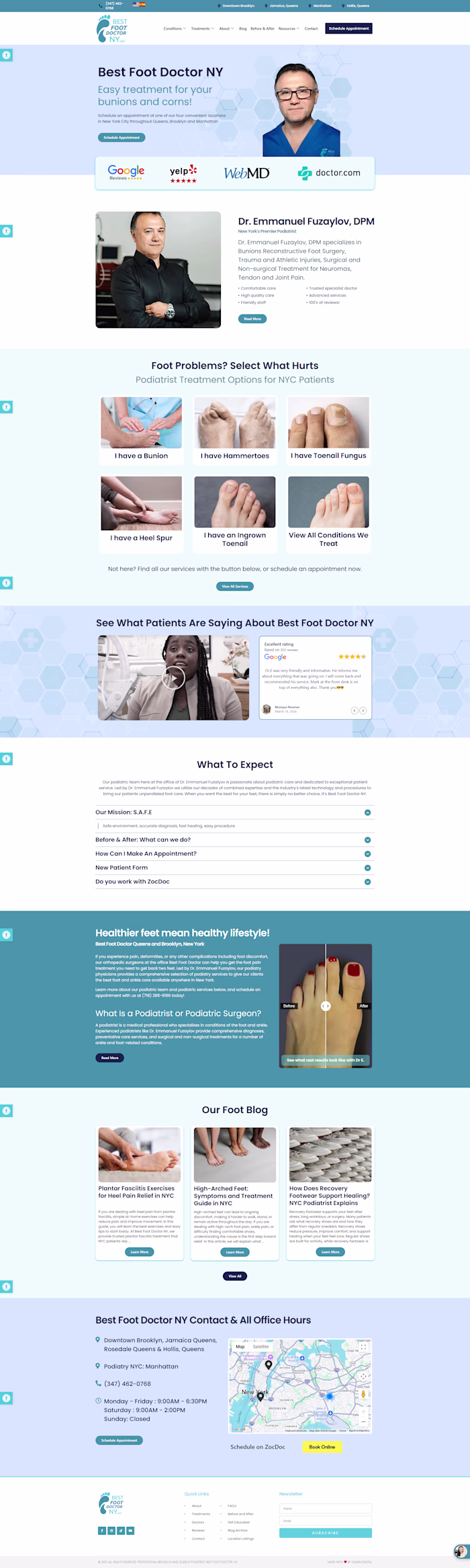 Healthcare WordPress (Elementor) with Booking