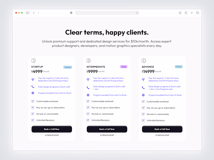 Minimal Pricing UI