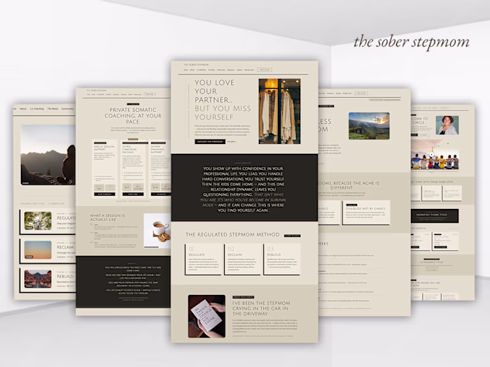 The Sober Stepmom — Custom Kajabi Website & Community