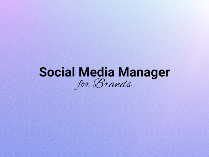 Social media management for Brands