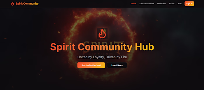 Spirit Community Hub is a UI /UX design template using  AIagents