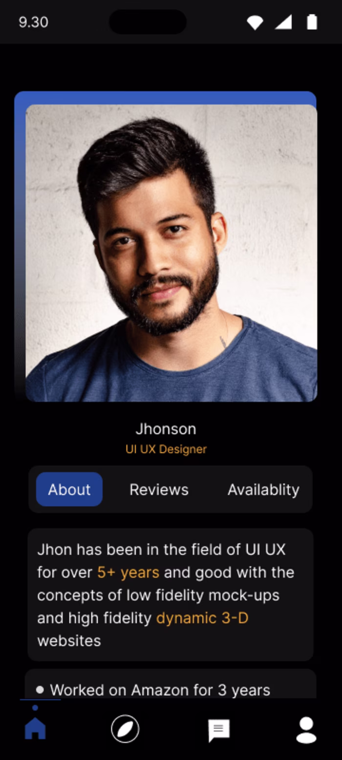 Modern App Interface for Startup