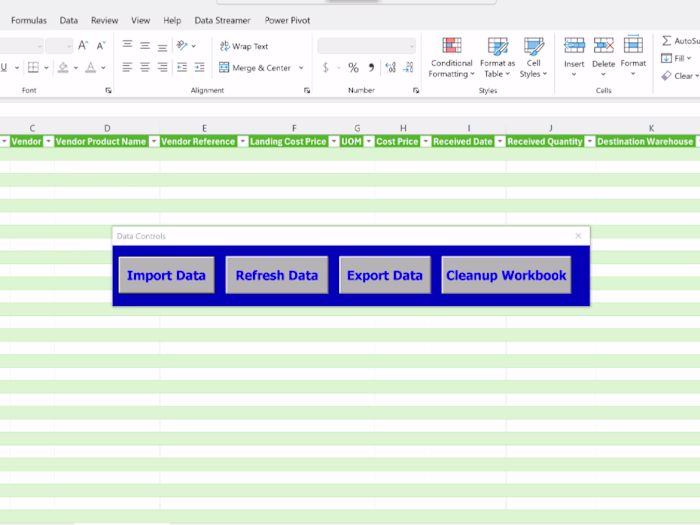 Excel ETL Workbook