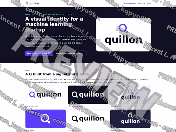 Startup logo system and PowerPoint template