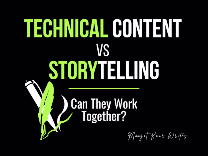 TECHNICAL CONTENT VS STORYTELLING:

Can They
