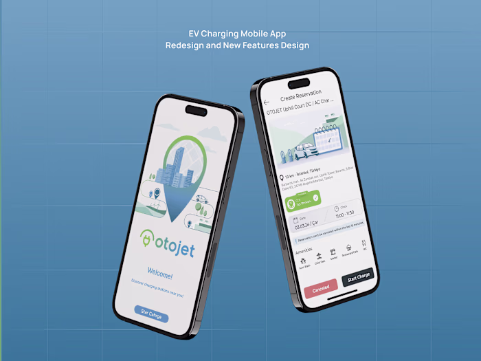 Otojet EV Charging Mobile App UI/UX Design