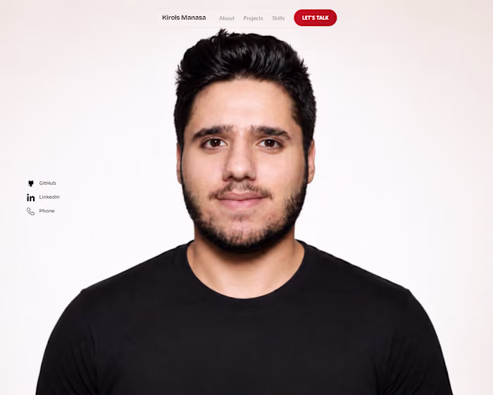 Personal Portfolio — Kirols Manasa