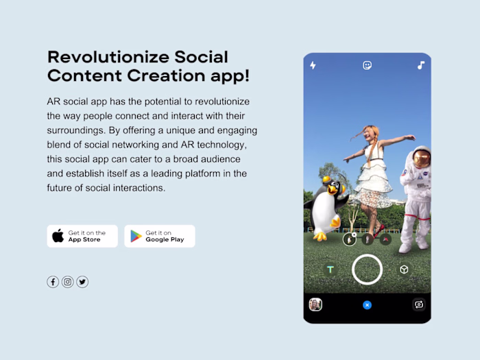 Augmented Reality Social Network for iOS and Android