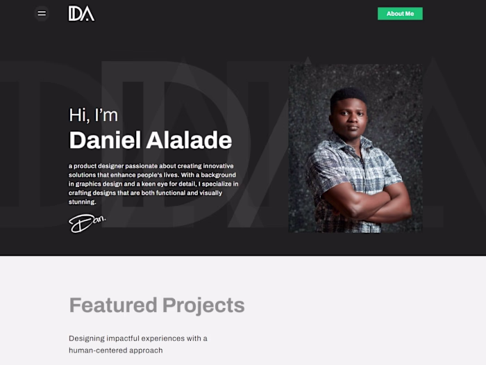 Interactive Portfolio Website For A Product Designer