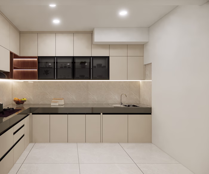 L Shape Modular Kitchen 3 😍 D Architectural Visualization