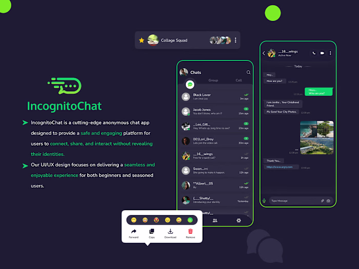 Incognito Chat App:Private Conversations with Secure Encryption