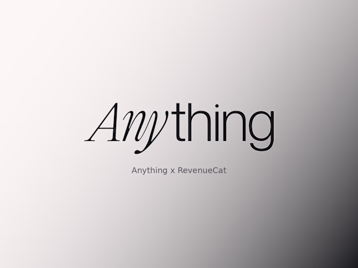 Anything x Revenuecat Launch Video