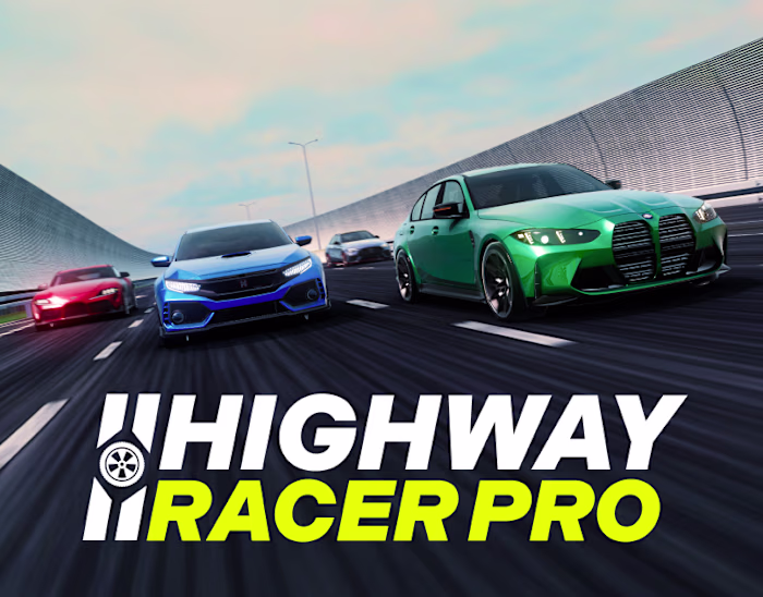 Highway Racer Pro Mobile Game UI/UX