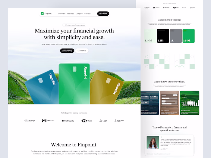 Finpoint Finance Landing Page Design