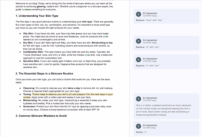 Proofreading/Copyediting of Lifestyle Blog