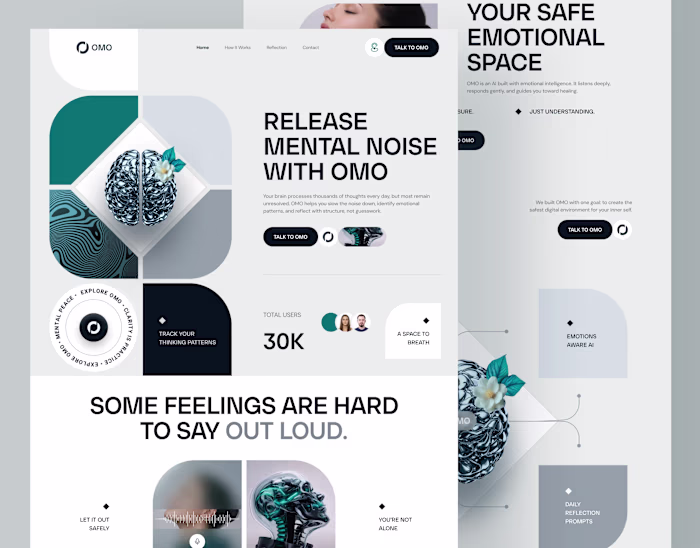 OMO - Website UI/UX design, Landing page, ui ux