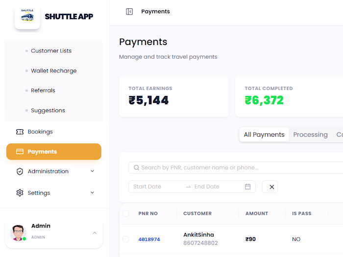 Smart Transit — Shuttle Management
