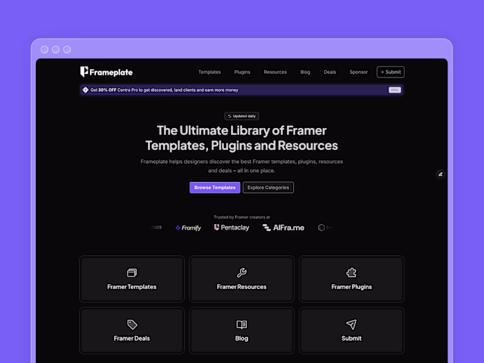 Frameplate | Framer Website