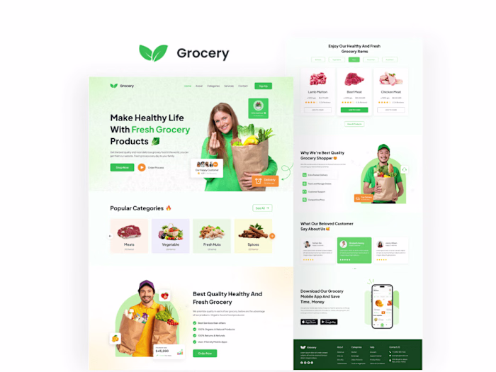 Grocery Shop - React based E-commarce app