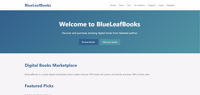 BlueLeafBooks – Digital Books Marketplace
Project