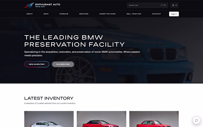 Enthusiast Auto Group — Webflow to Next.js Rebuild
