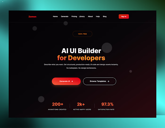 Hero design for an AI