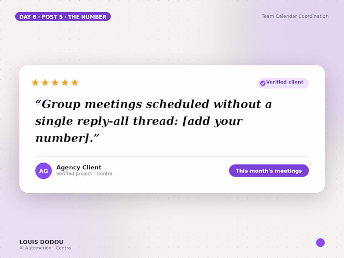 Group meetings scheduled without a