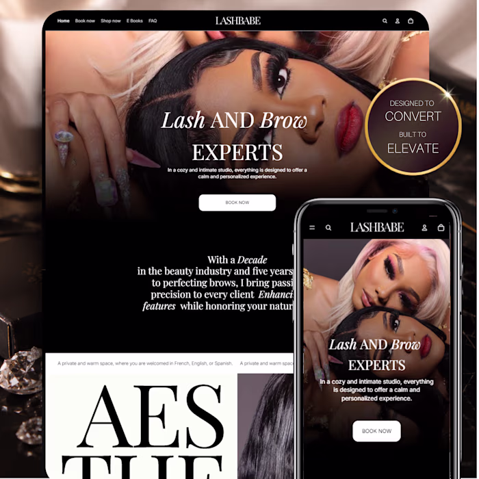 Luxury Lash Studio Shopify Website